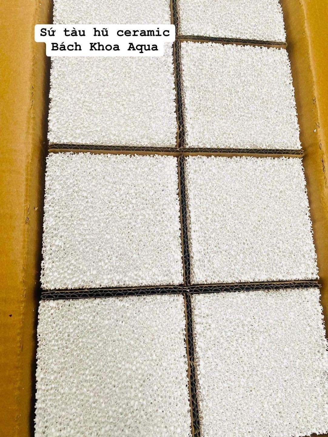 Sứ lọc tàu hũ Ceramic 10x10x5cm cho bể cá
